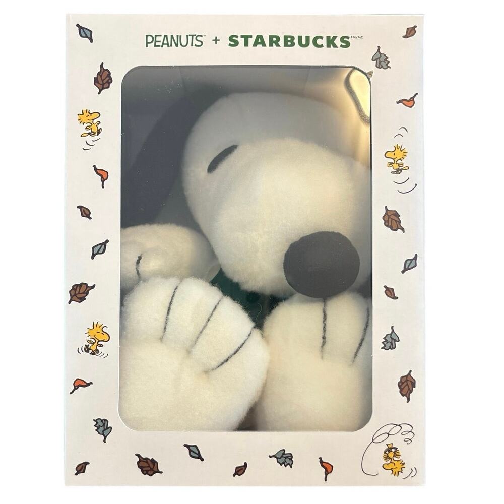 NEW in Box 2026 Starbucks Peanuts Snoopy Barista w Apron Plush